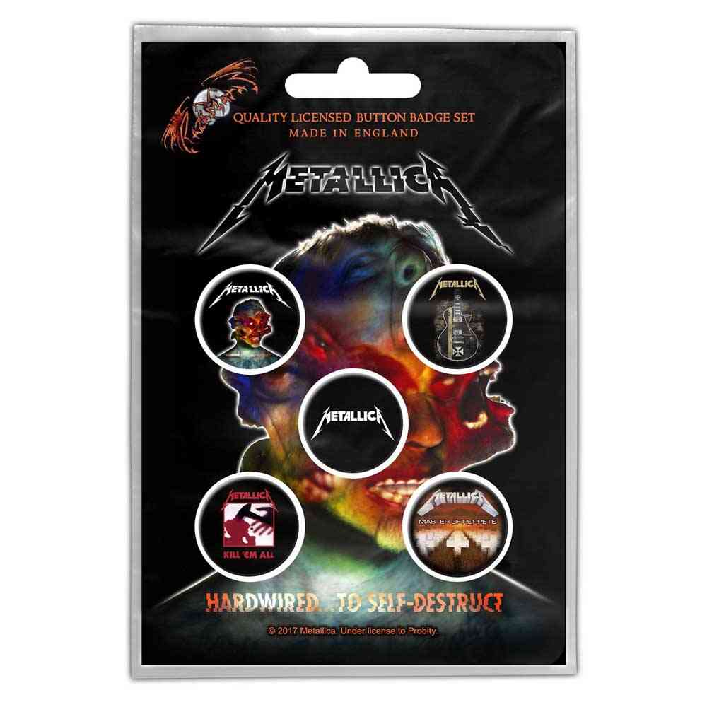 Metallica - Hardwired To SelfDestruct Bouton broche - Lot de 5 - Multicolore